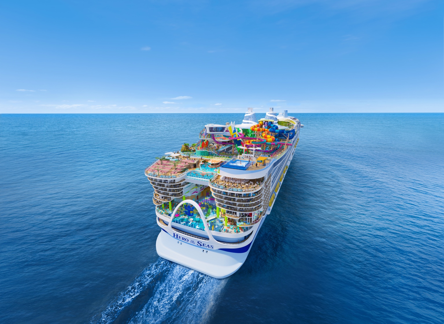 Hero of the Seas sailing across the open ocean